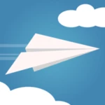 paper plane !! android application logo